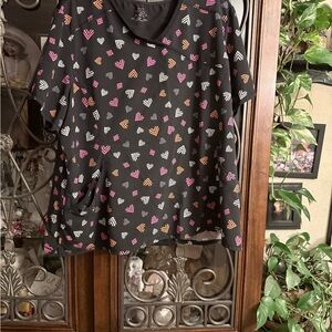 Chic Black Patterned Women's Top